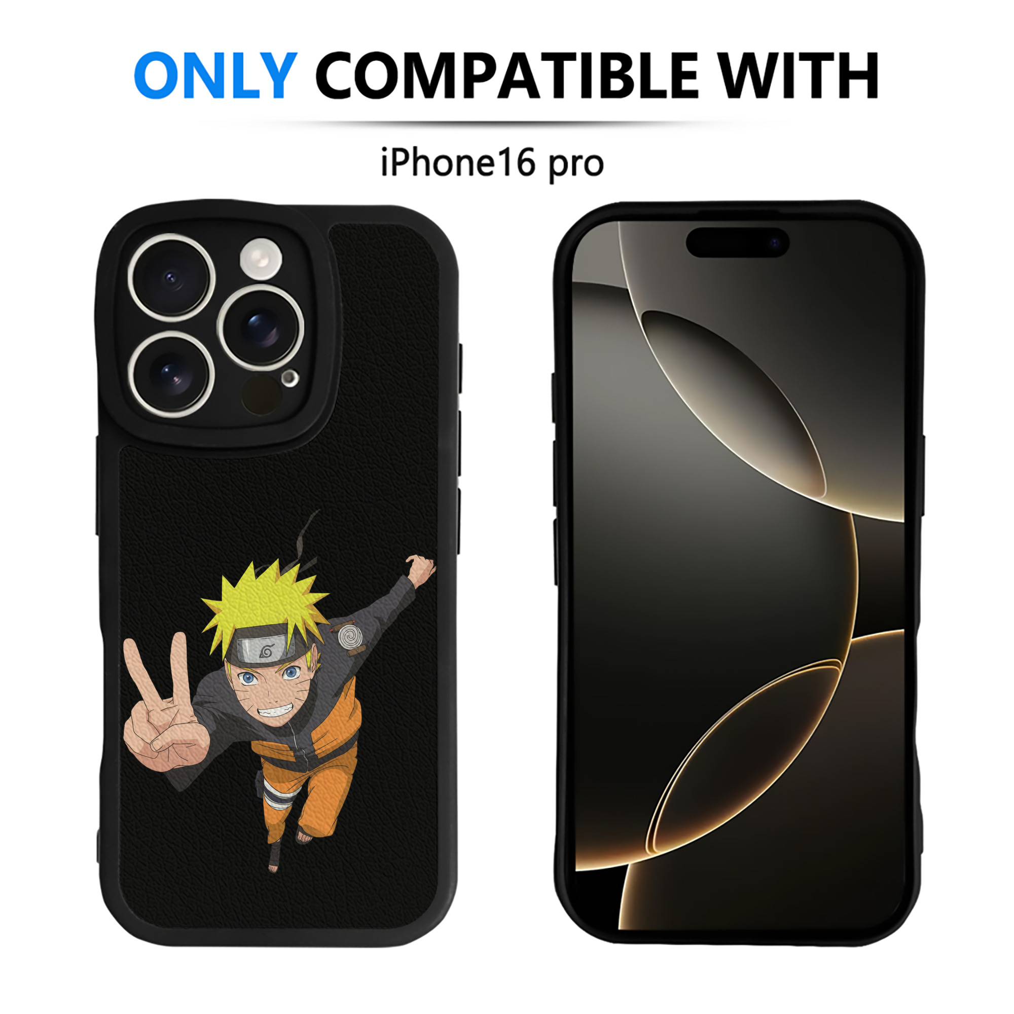 （画像用） NARUTO -ナルト- うずまき ナルト Uzumaki Naruto 【iPhone 16シリーズ対応】シリコンスマホケース（レザー調） 材質：シリコン